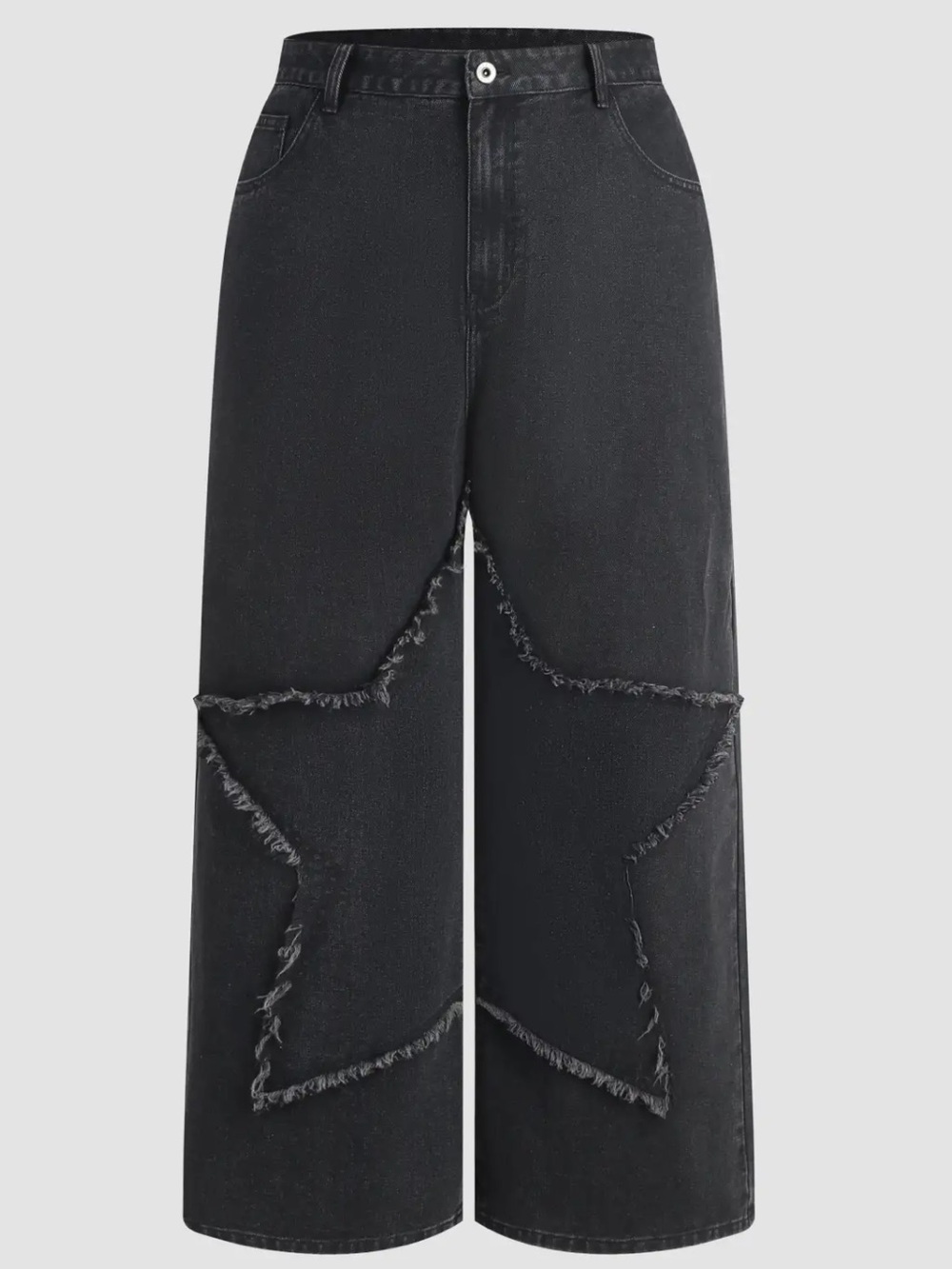 NEW- Cider Denim High Waist Star Pocket Wide Leg Jeans Curve 0X